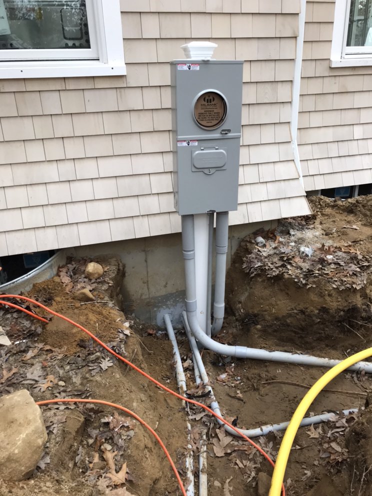 Underground electric service for new home