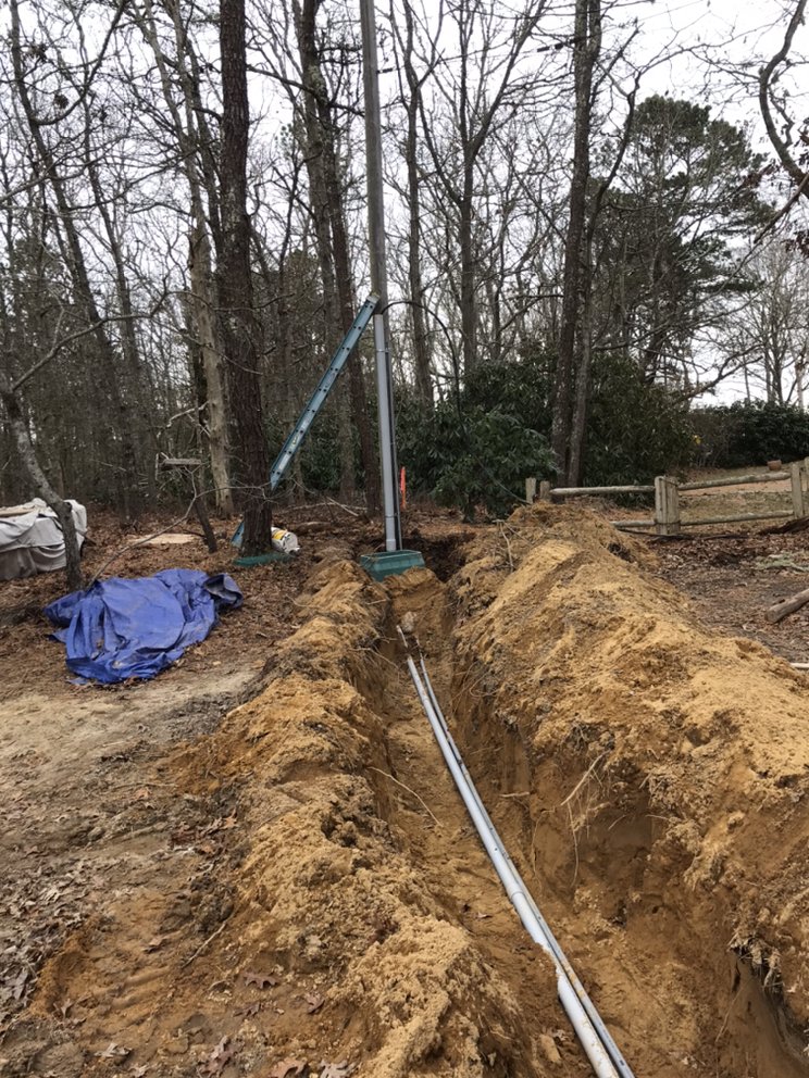 Underground conduits for new home